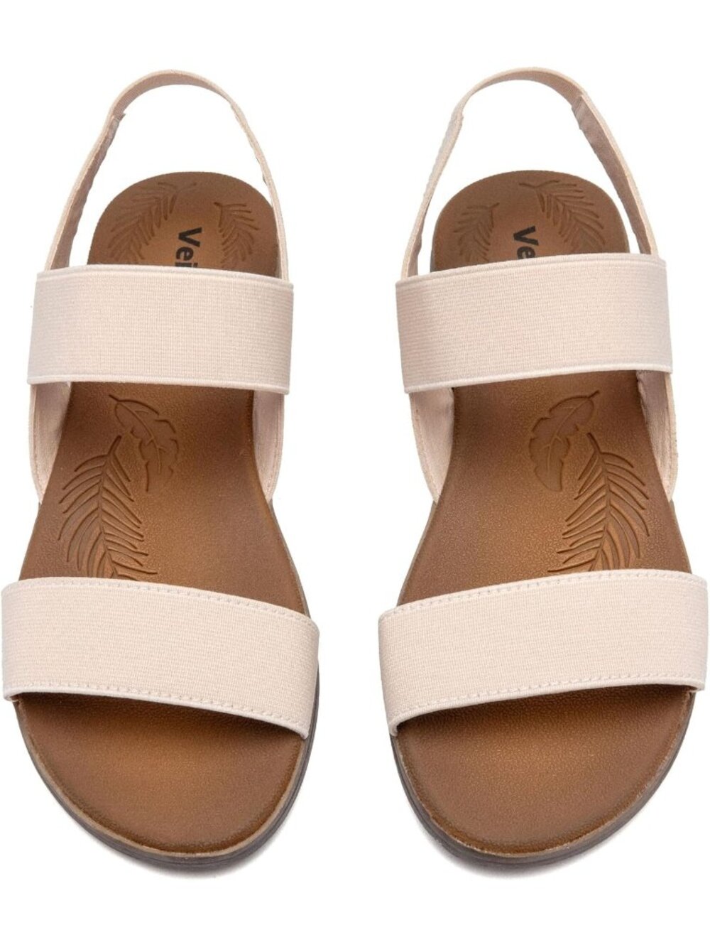 Women's Casual Flat Slide Almond Sandals Elastic Strappy Double Bands Open Toe